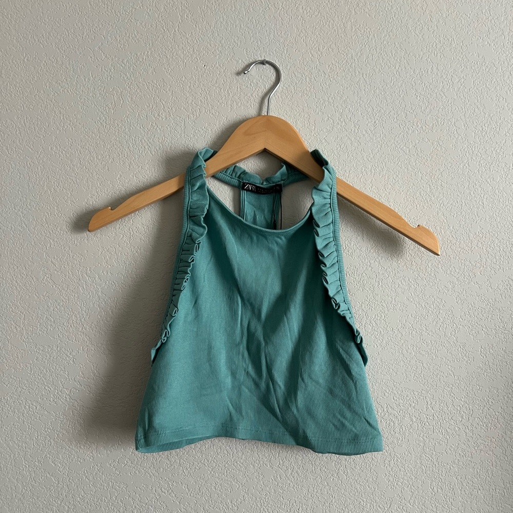 Zara Ruffled Crop Top - Picture 4 of 6